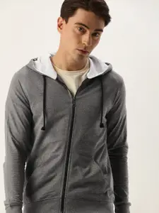 ARISE Men Charcoal Hooded Sweatshirt