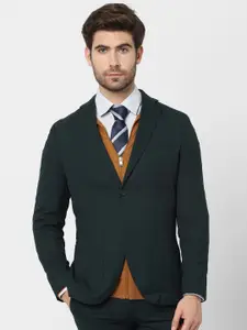 SELECTED Men Green Solid Regular Fit Casual Blazer