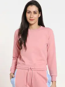 Bewakoof Women Pink Cotton Sweatshirt