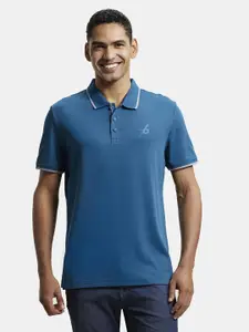 Jockey Men Blue Polo Collar T-shirt