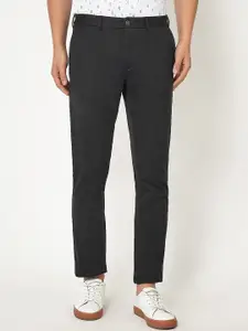 Blackberrys Men Black Solid B-95 Slim Fit Trousers