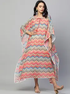 FASHOR Multicoloured Georgette Maxi Dress