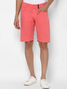 Allen Solly Sport Men Pink Slim Fit Pure Cotton Regular Shorts