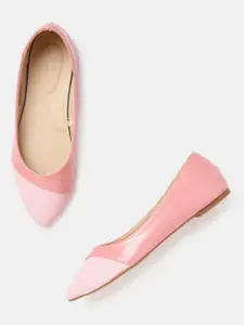 Van Heusen Woman Pink Colourblocked Ballerina Flats