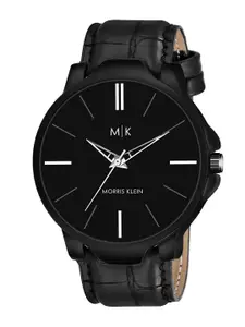 MORRIS KLEIN Men Black Leather Analogue Watch MK-3002