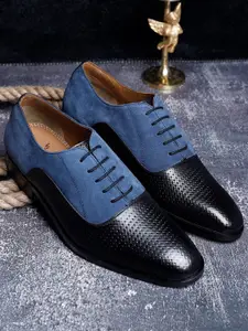 LOUIS STITCH Men Premium Leather Dual Tone Patina Derby Shoes