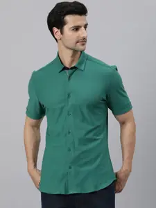 RARE RABBIT Tailored Fit Spread Collar Cotton Casual Shirt
