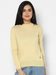 Allen Solly Woman Women Yellow Acrylic Pullover Sweater