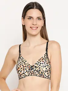 Lady Love Black & White Abstract Printed Heavily Padded T-shirt Bra