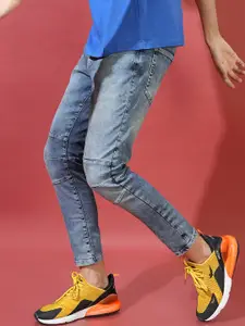 KETCH Men Blue Slim Fit Mildly Distressed Heavy Fade Stretchable Jeans