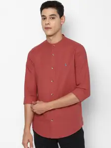 SIMON CARTER LONDON Men Red Slim Fit Opaque Casual Shirt