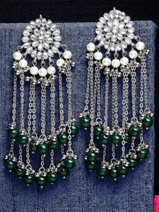 KARATCART Green Classic Drop Earrings
