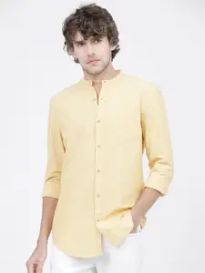 KETCH Men Khaki Slim Fit Casual Shirt