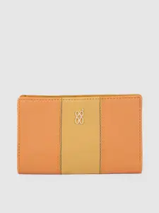 Baggit Women Yellow & Orange Colourblocked Two Fold Wallet