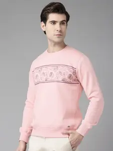 Blackberrys Men Pink Printed Sweatshirt