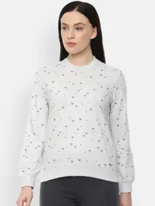 Van Heusen Woman Women Grey Printed Sweatshirt