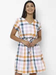 Allen Solly Woman Multicoloured Checked Dress