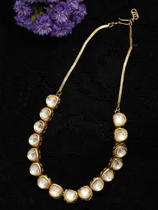 Ruby Raang Gold-Plated Kundan Choker Necklace