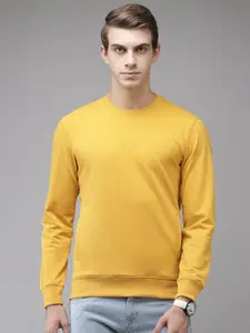 Park Avenue Men Yellow Brand Logo Printed Sweatshirt