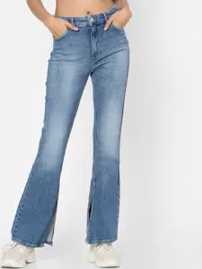 ONLY Women Blue Bootcut High-Rise Light Fade Jeans