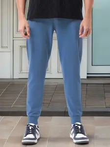 Bewakoof Men Blue Solid Joggers