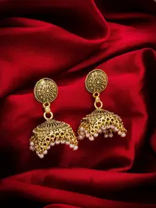 aadita Gold-Plated Classic Jhumkas
