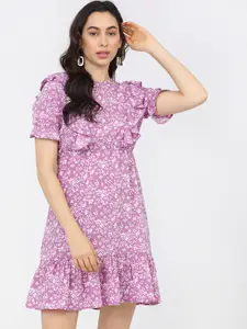 Tokyo Talkies Mauve Floral Dress