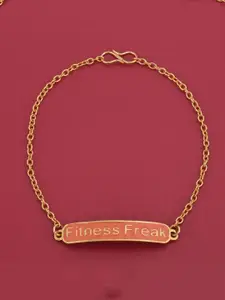 Tistabene Women Gold-Toned & Peach-Coloured Charm Bracelet