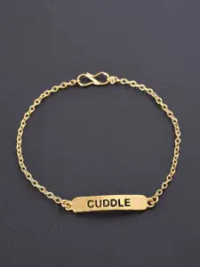 Tistabene Women Gold-Plated Slogan Hashtag Link Bracelet