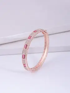 Tistabene Women Rose Gold & Pink Bangle-Style Bracelet