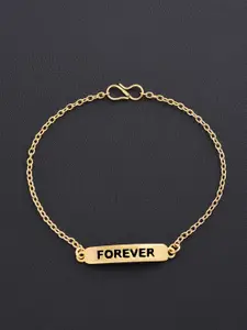 Tistabene Women Gold Slogan Hashtag Link Bracelet