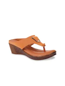 Shoetopia Woman Tan Wedge Sandals