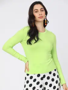 Tokyo Talkies Green Regular Top