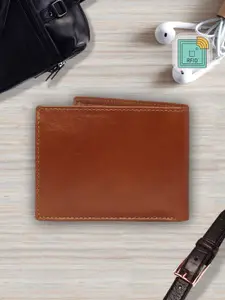 LOUIS STITCH Men Tan Genuine Italian Leather RFID Two Fold Wallet
