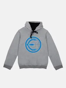 YK Marvel Boys Grey Eternals Printed Hooded Sweatshirt
