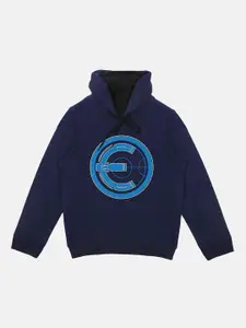 YK Marvel Boys Navy Blue Eternals Printed Hooded Sweatshirt