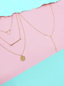 OOMPH Set of 2 Gold-Toned Layered Necklace