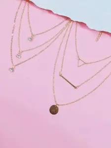 OOMPH Set of 2 Gold-Toned Layered Necklace