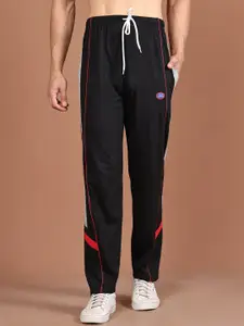 MACK JONNEY Men Black & Red Solid Track Pants