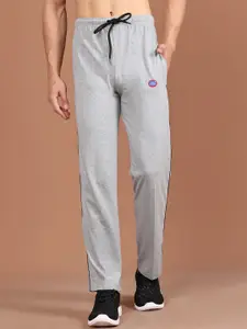 MACK JONNEY Men Grey Solid Track Pants