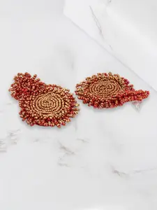 Bellofox Red Contemporary Studs Earrings