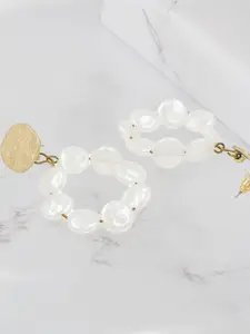 Bellofox White Contemporary Studs Earrings