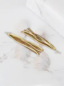 Bellofox Gold-Toned Contemporary Drop Earrings