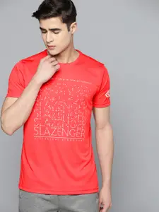 Slazenger Men Brand Logo Printed Ultra-Dry Tennis T-shirt