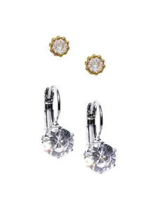 OOMPH Silver-Toned Circular Hoop Earrings