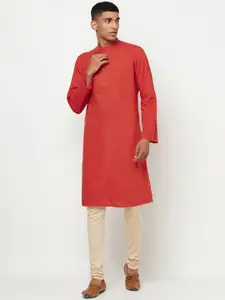 Fabindia Men Rust Kurta