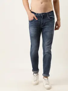 Flying Machine Men Blue Michael Slim Tapered Fit Heavy Fade Stretchable Jeans