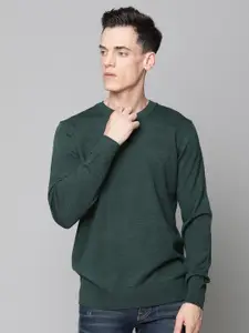 BEN SHERMAN Men Green Solid Pullover
