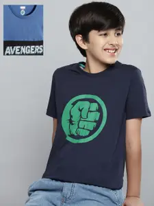 YK Marvel Boys Pack of 2 Avengers Print Pure Cotton T-shirt
