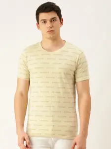FOREVER 21 Men Brown Typography Printed Round Neck T-shirt